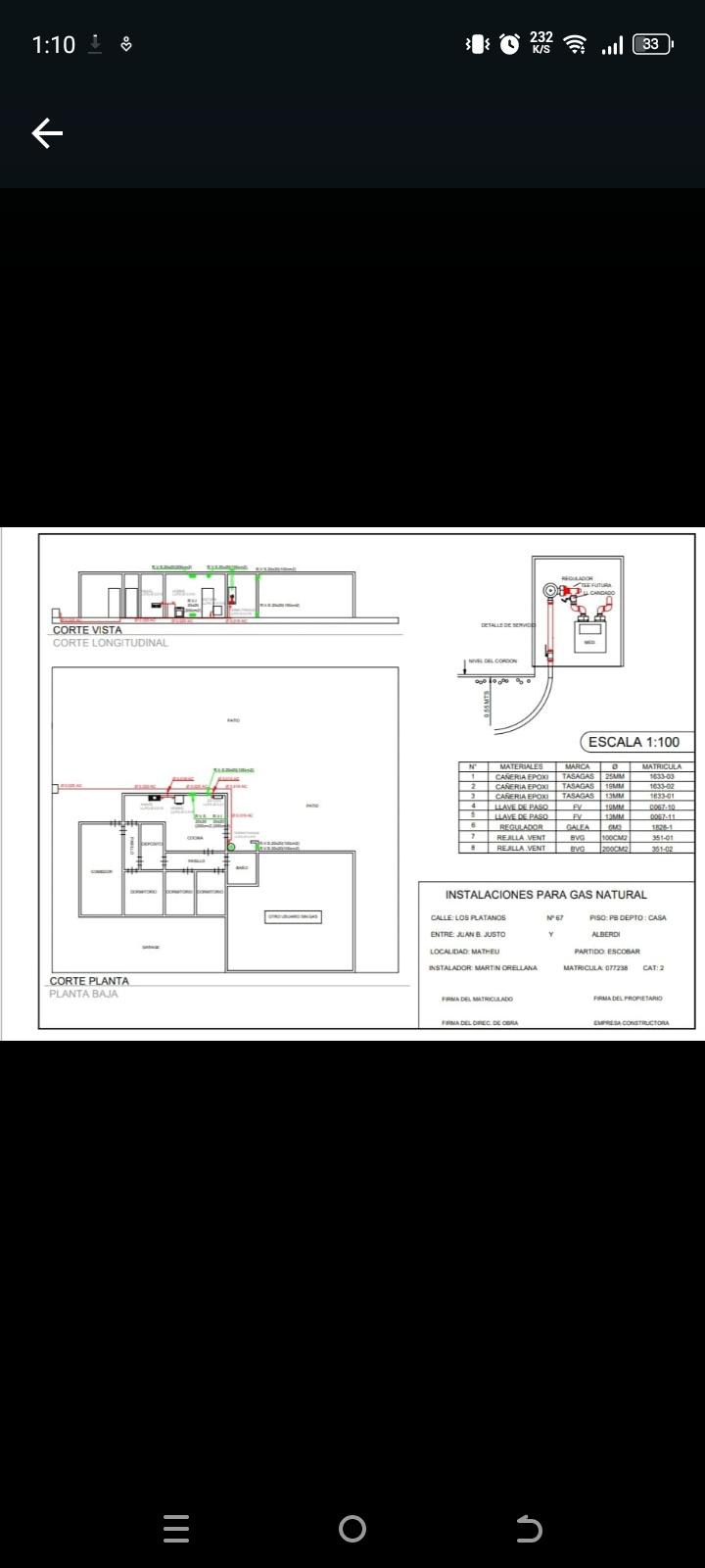 Planos y Trámites de Gas