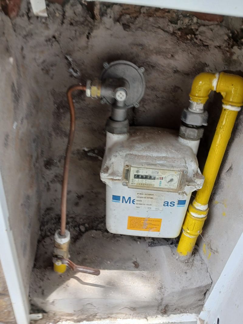 Trabajo de gas – medidor instalado