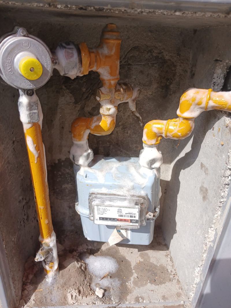 Prueba de hermeticidad con espuma